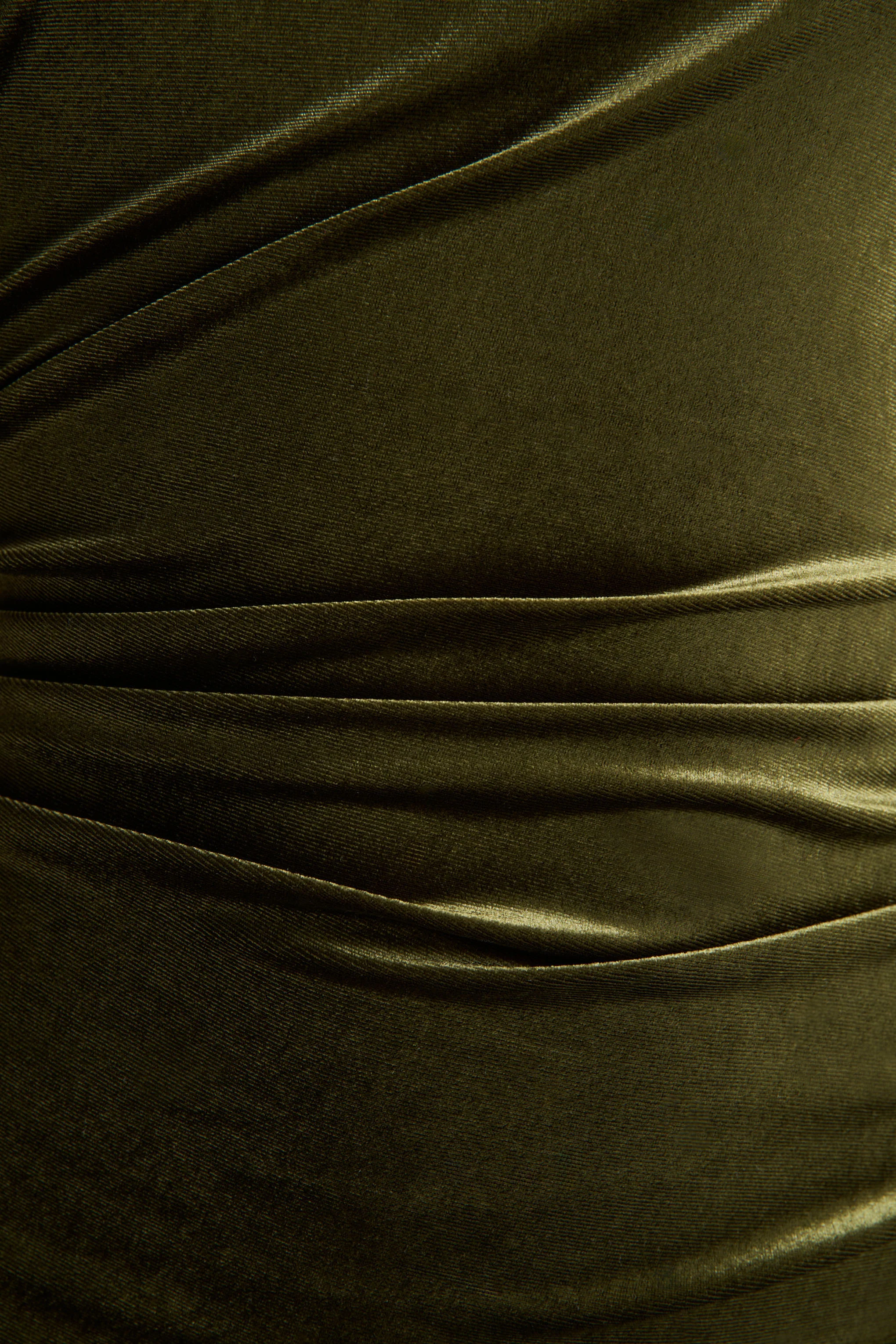Novine | Olive Velvet High-Neck Midi Dress - Image 6