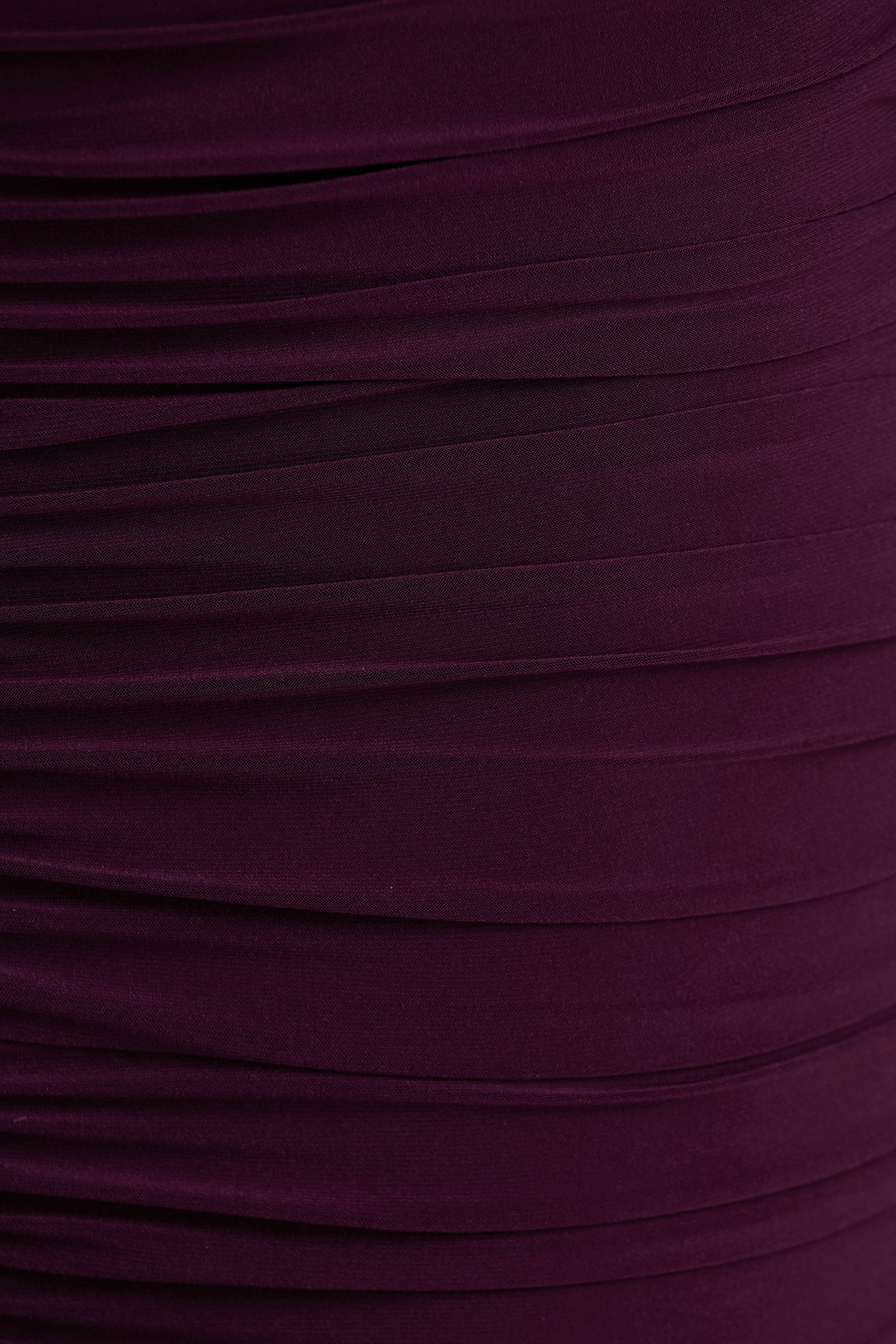 Pasqualina | Plum Ruched Plunge-Neck Maxi Dress - Image 6
