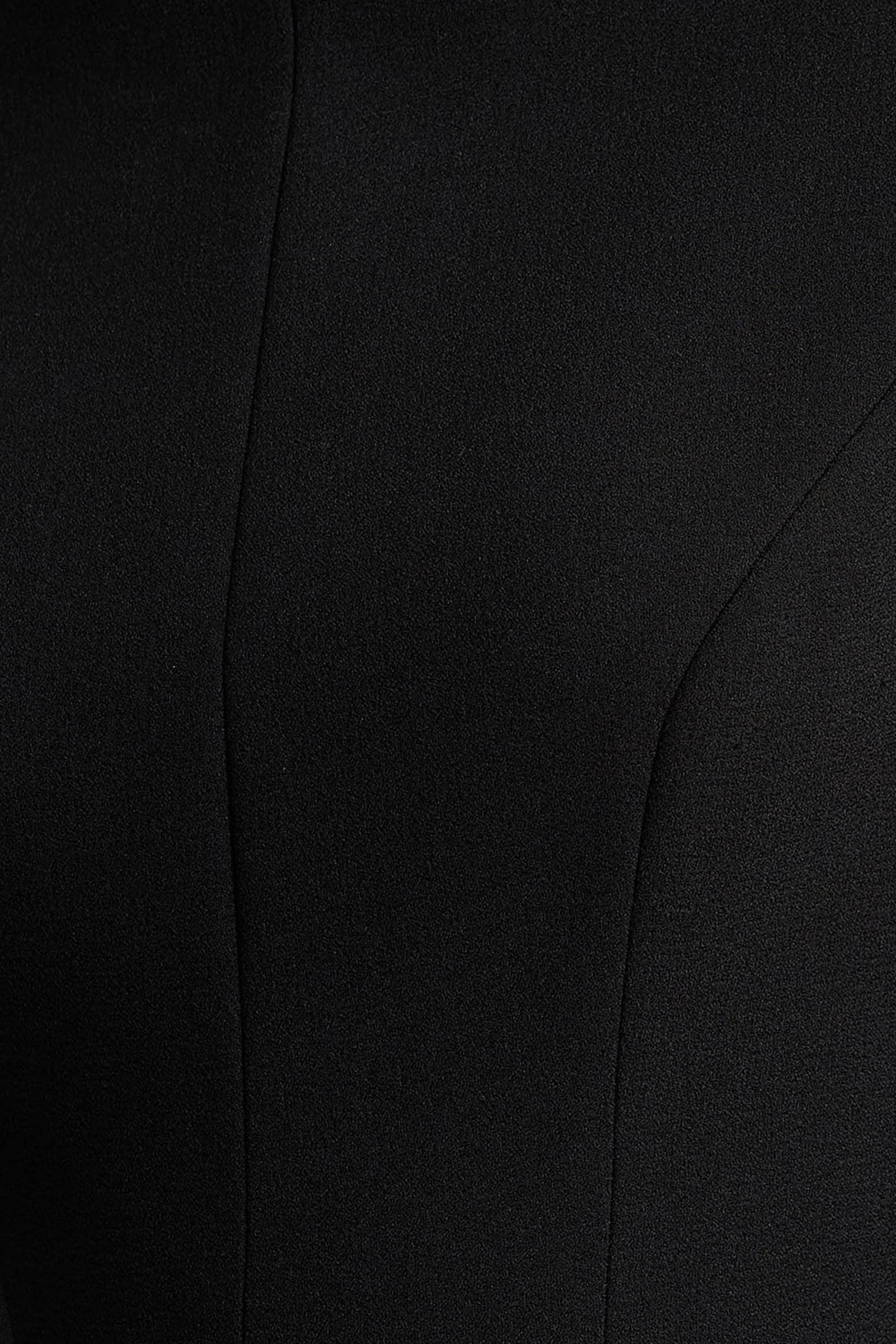 Pepita | Black High-Neck Tailored Maxi Dress With Drop-Waist And Satin Skirt - Image 6