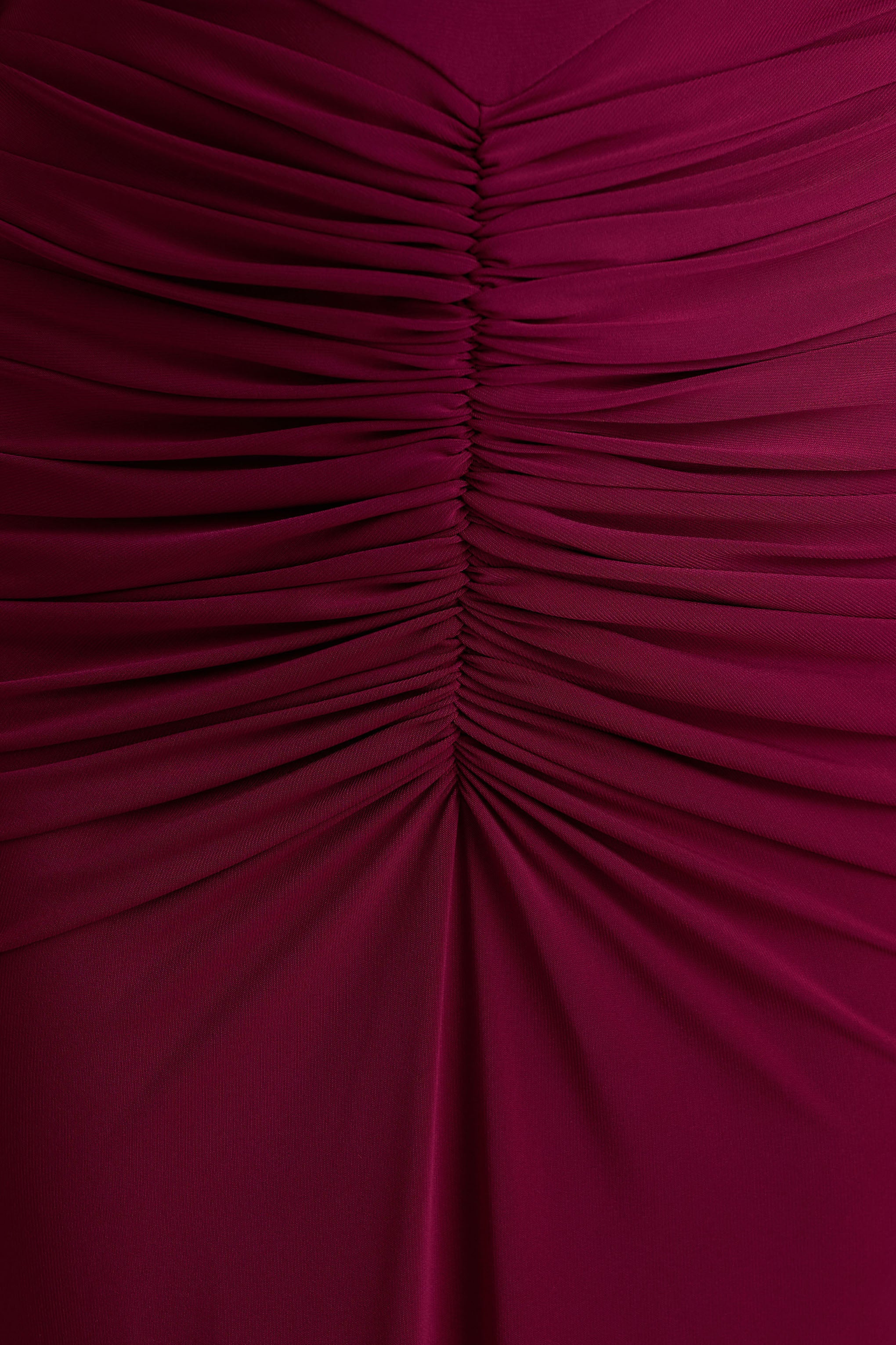 Premiere | Burgundy Boat-Neck Maxi Dress With Open-Back And Cape-Sleeves - Image 6