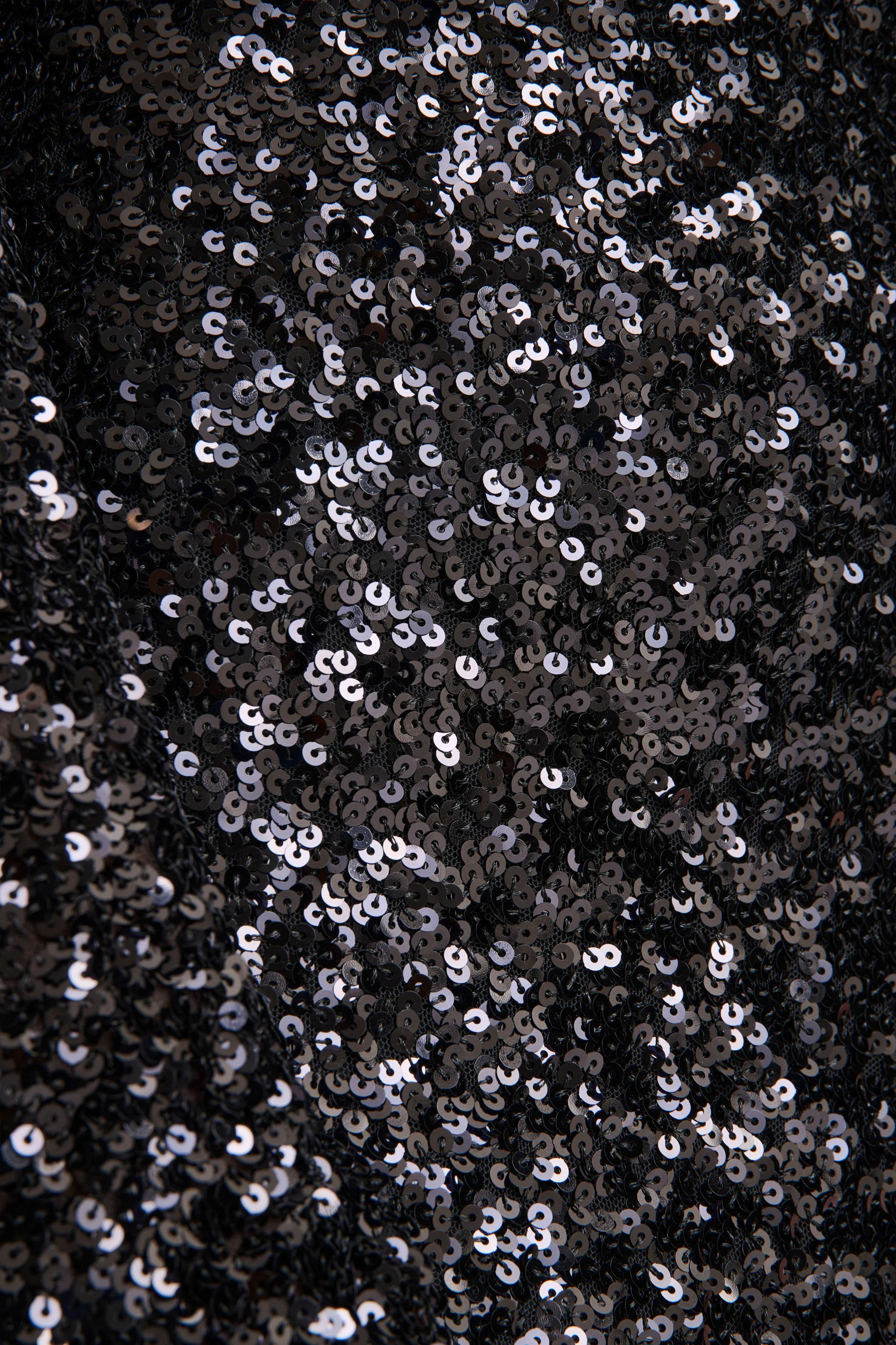 Romea | Black Sequin High-Neck Maxi Dress With Cape Sleeves - Image 7