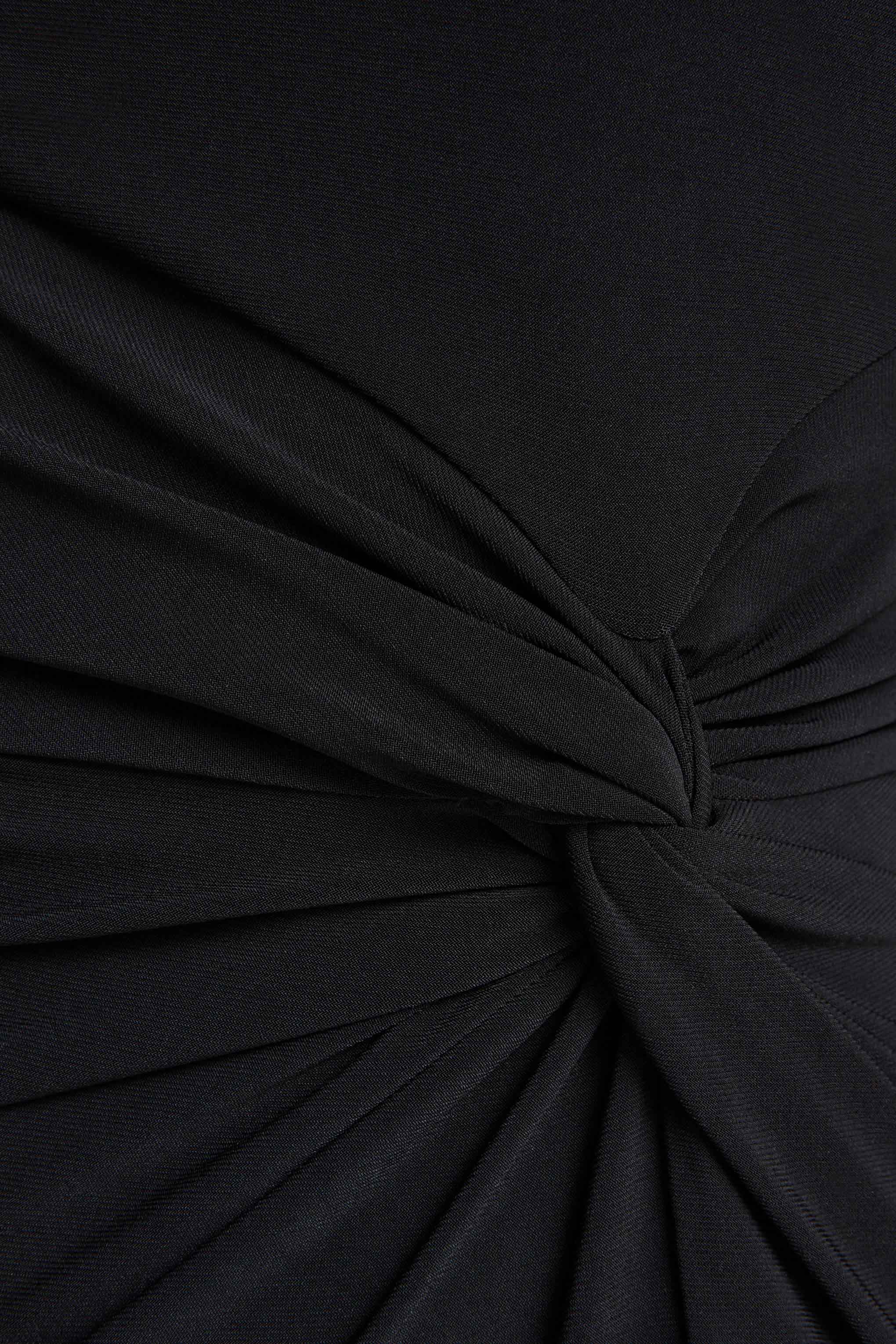 Romi | Black One Shoulder Twist Design Maxi Dress - Image 5