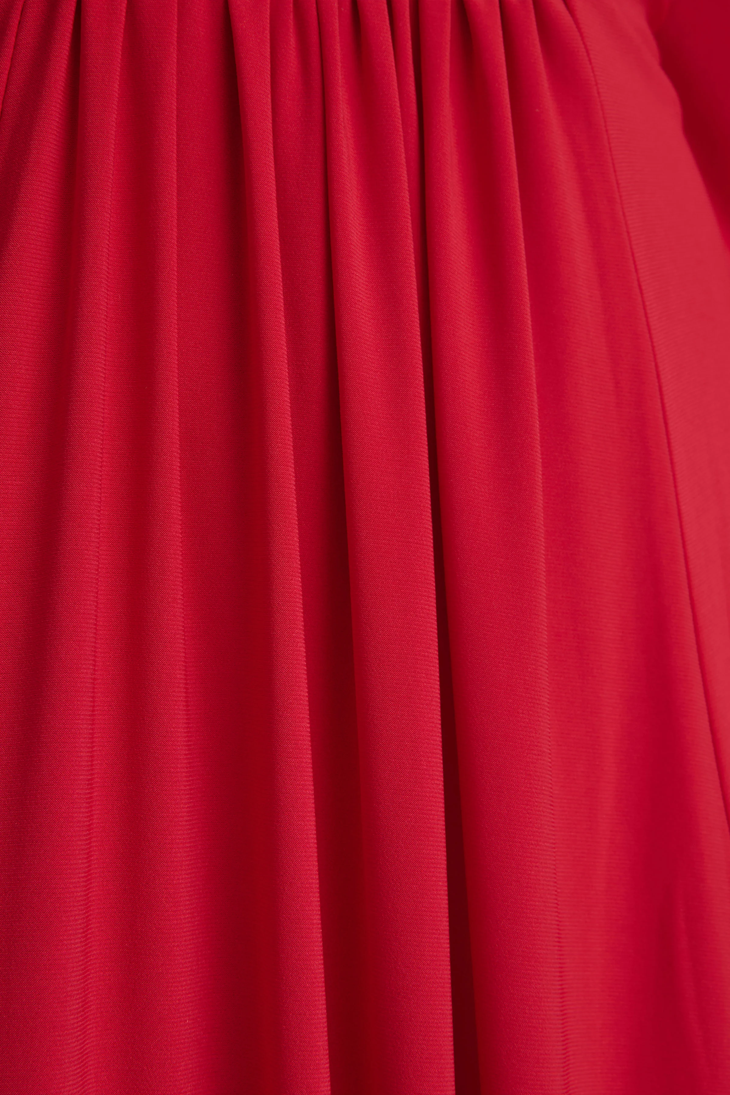 Romilly | Red Plunge-Neck Maxi Dress With Gathered Detail - Image 6