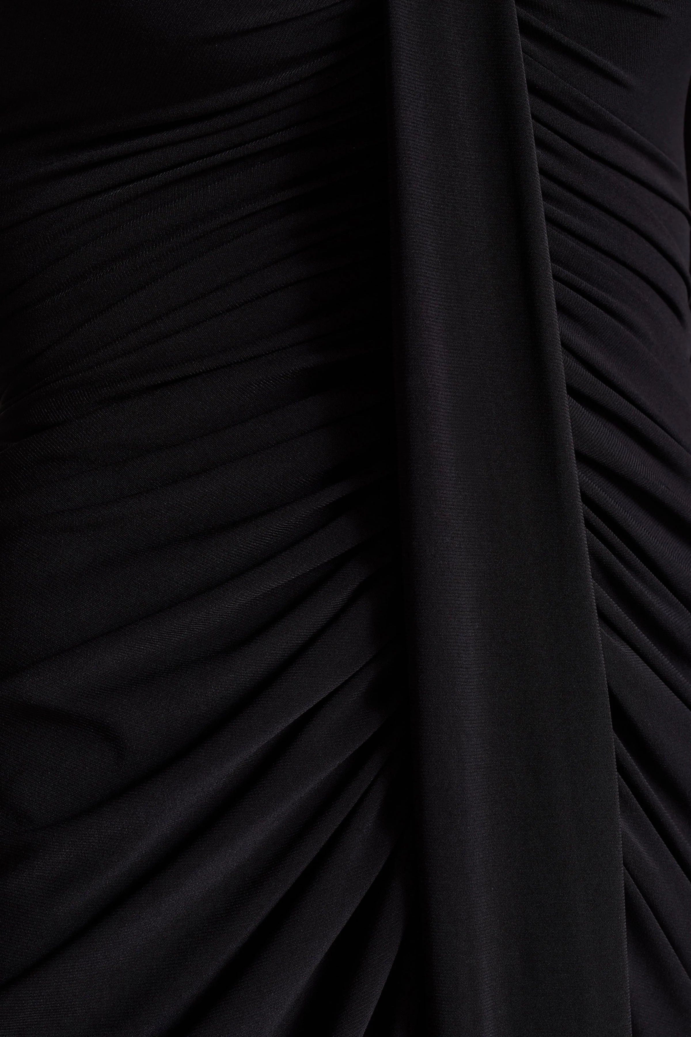 Rosetta | Black Sweetheart-Neck Midi Dress With Sheer-Sleeves - Image 6