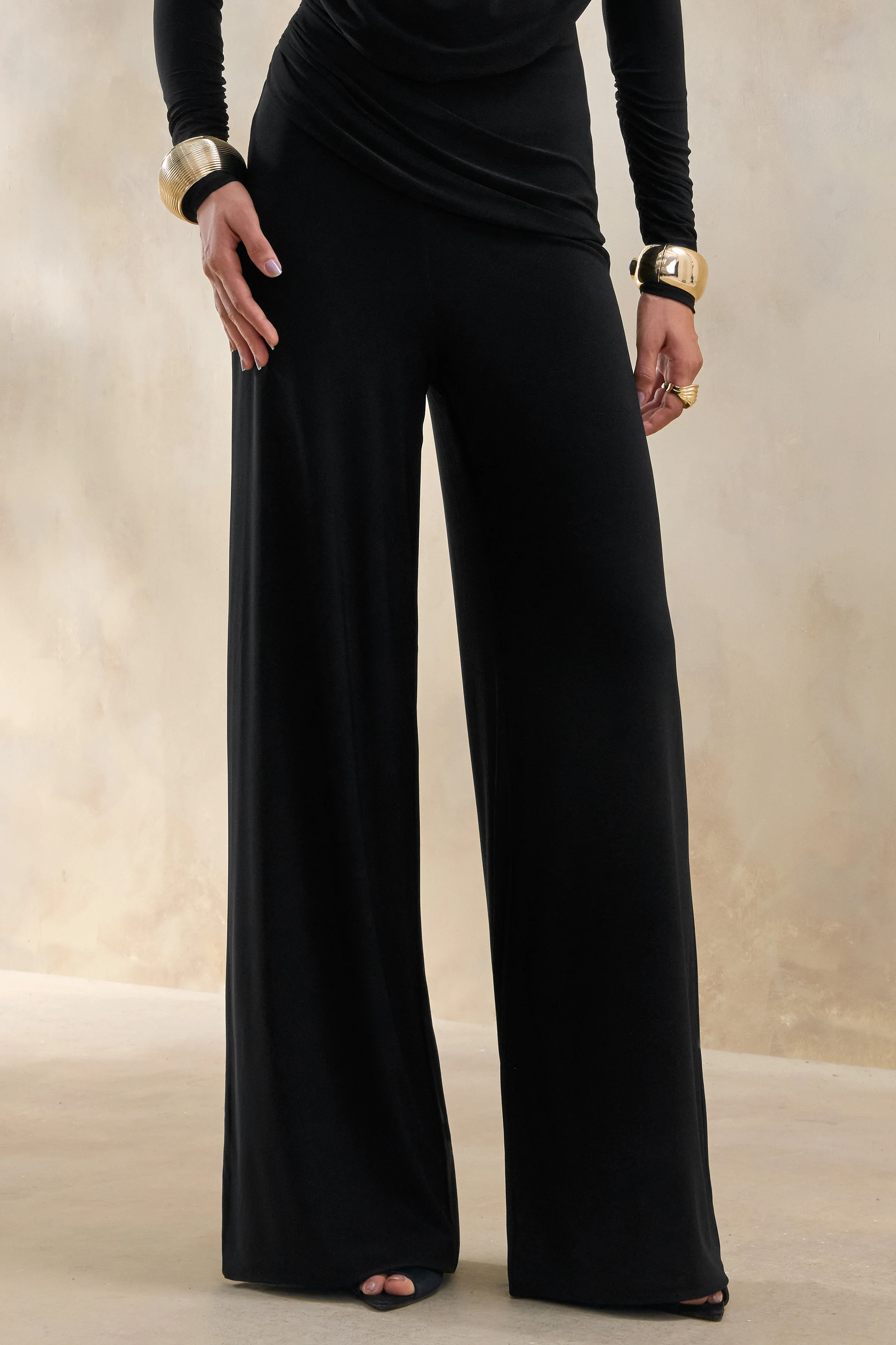 Safirra | Black Wide-Leg Trouser - Image 3