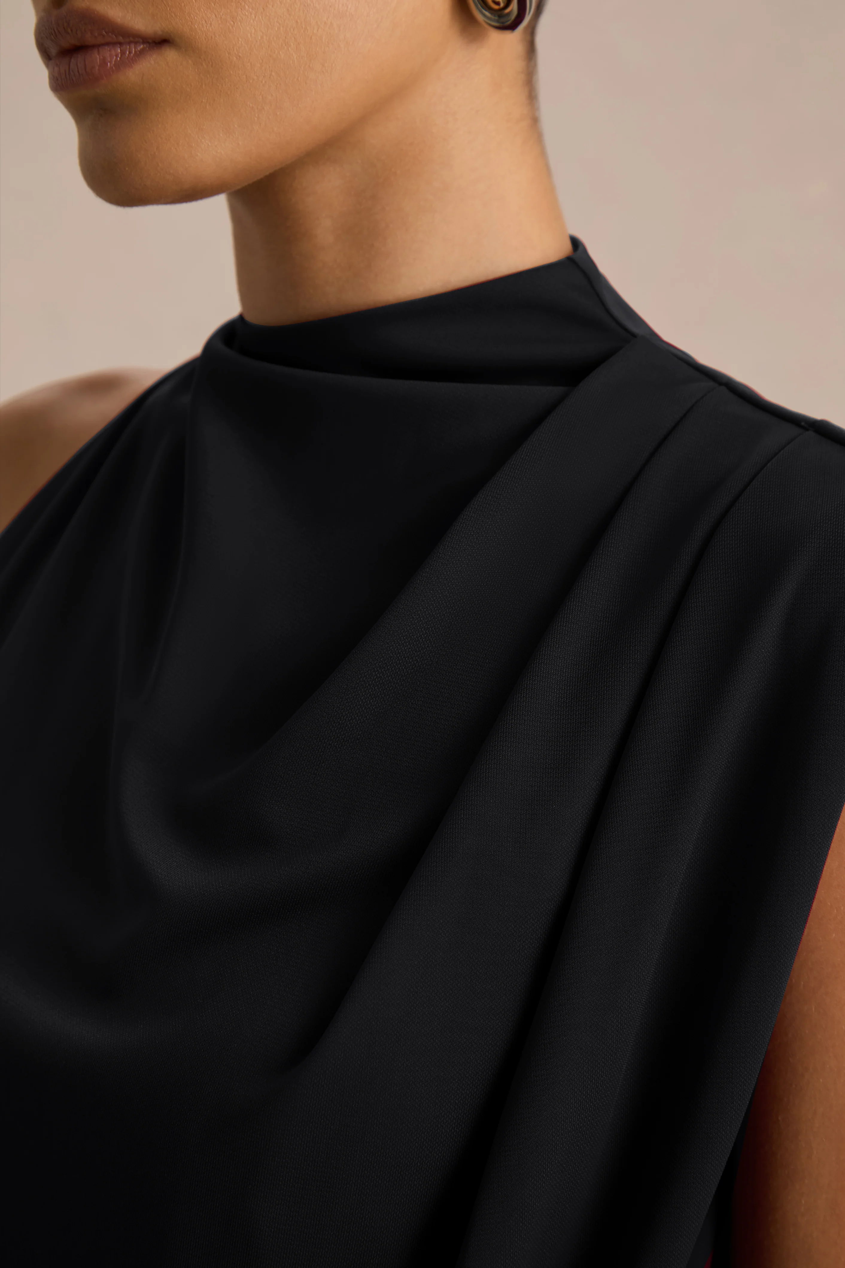 Umaira | Black High-Neck Maxi Dress - Image 6
