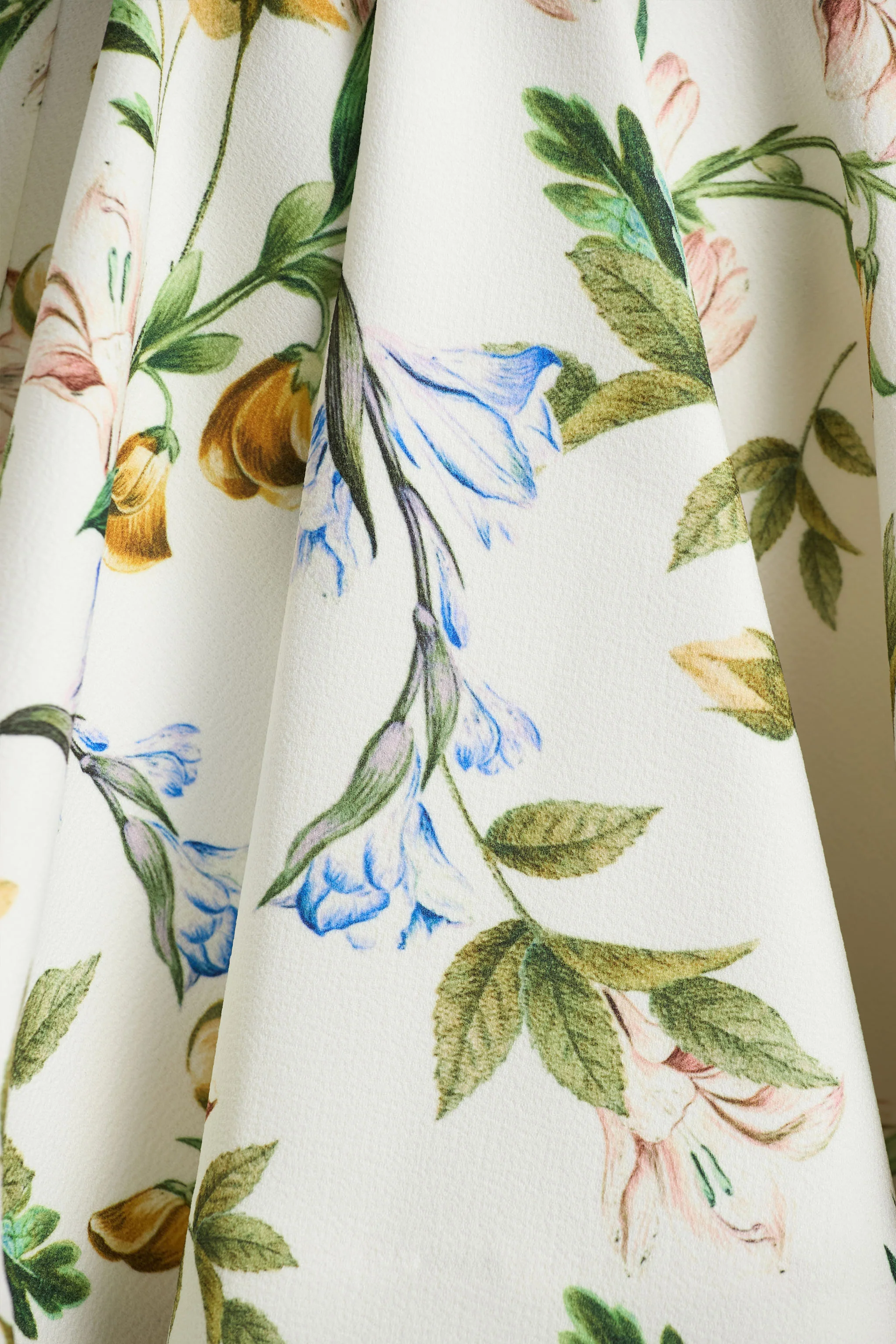 Valerian | White Botanical Print Bandeau Mini Dress With Ruffle Hem - Image 7