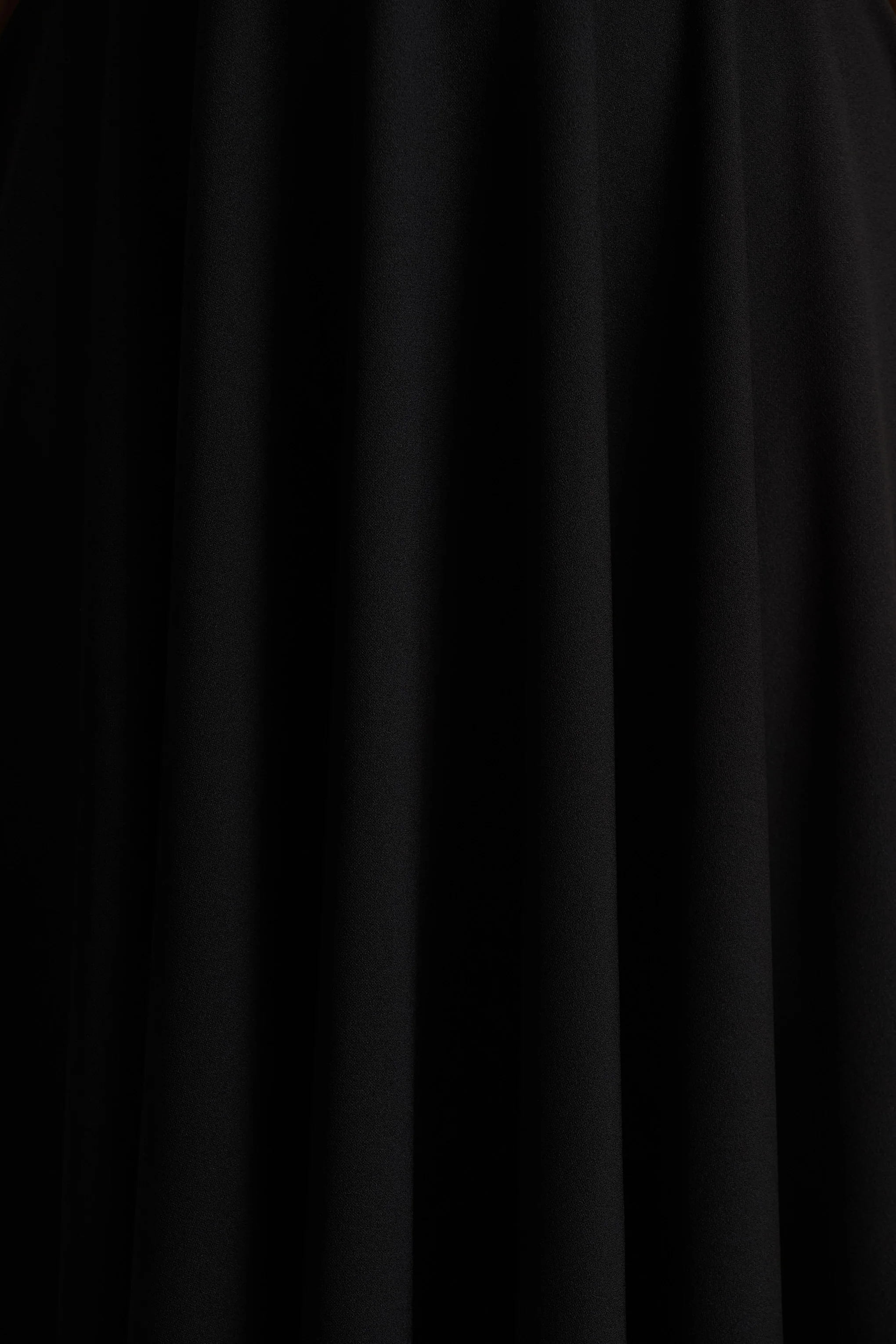 Vicky | Black High Neck Midi Dress With Puff Sleeves - Image 6