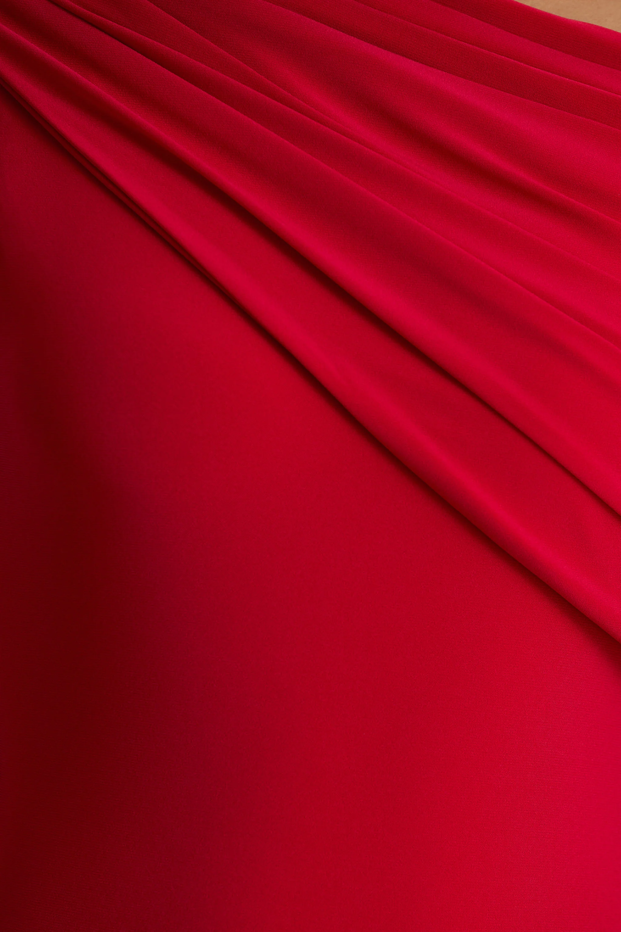 Zendaya | Red Asymmetric-Neck Fishtail Maxi Dress With Sash - Image 7