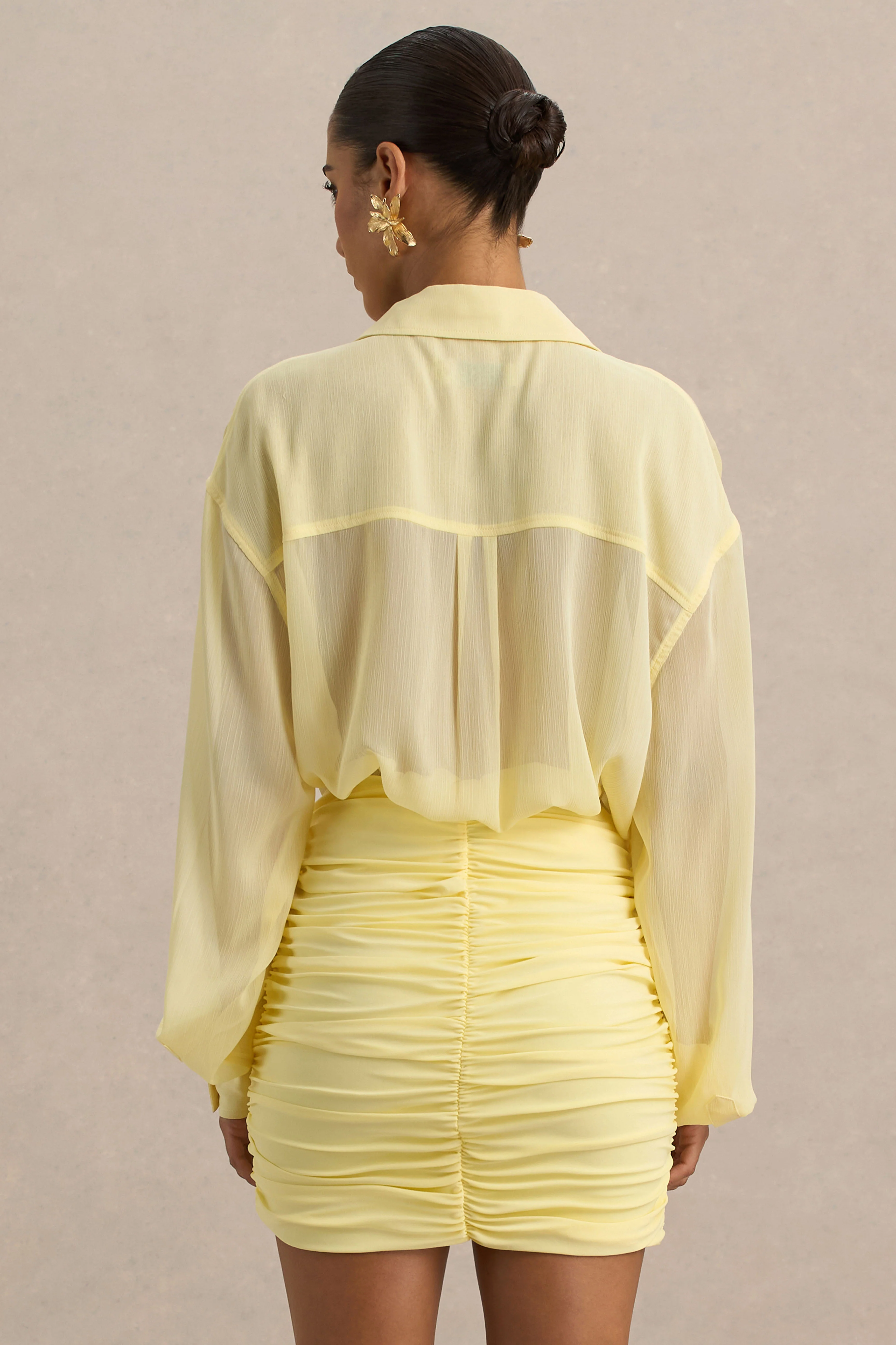 Zinna | Lemon Plunge-Neck Shirt - Image 2