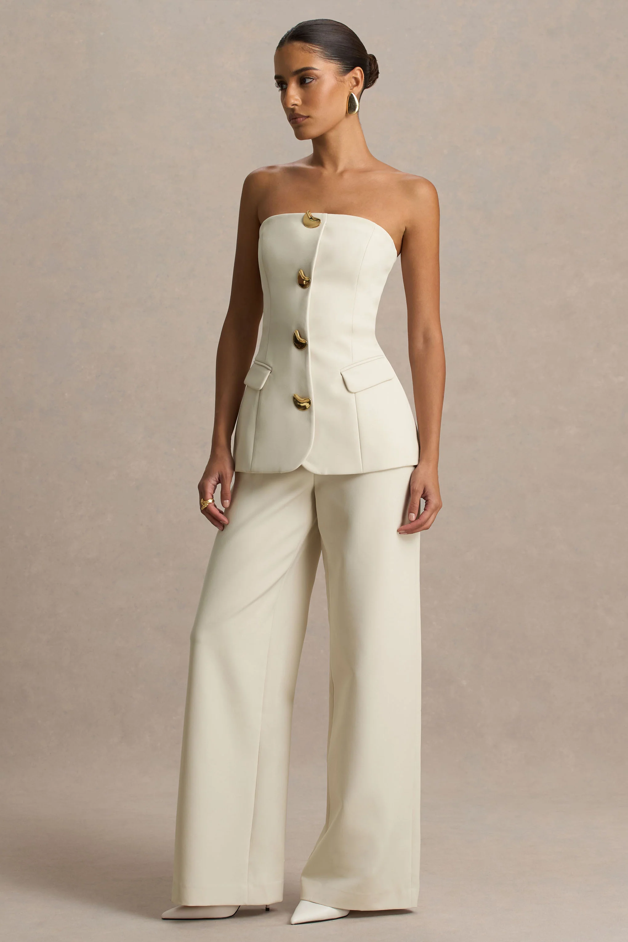 Zoey | Nude Bandeau Jumpsuit - Image 4