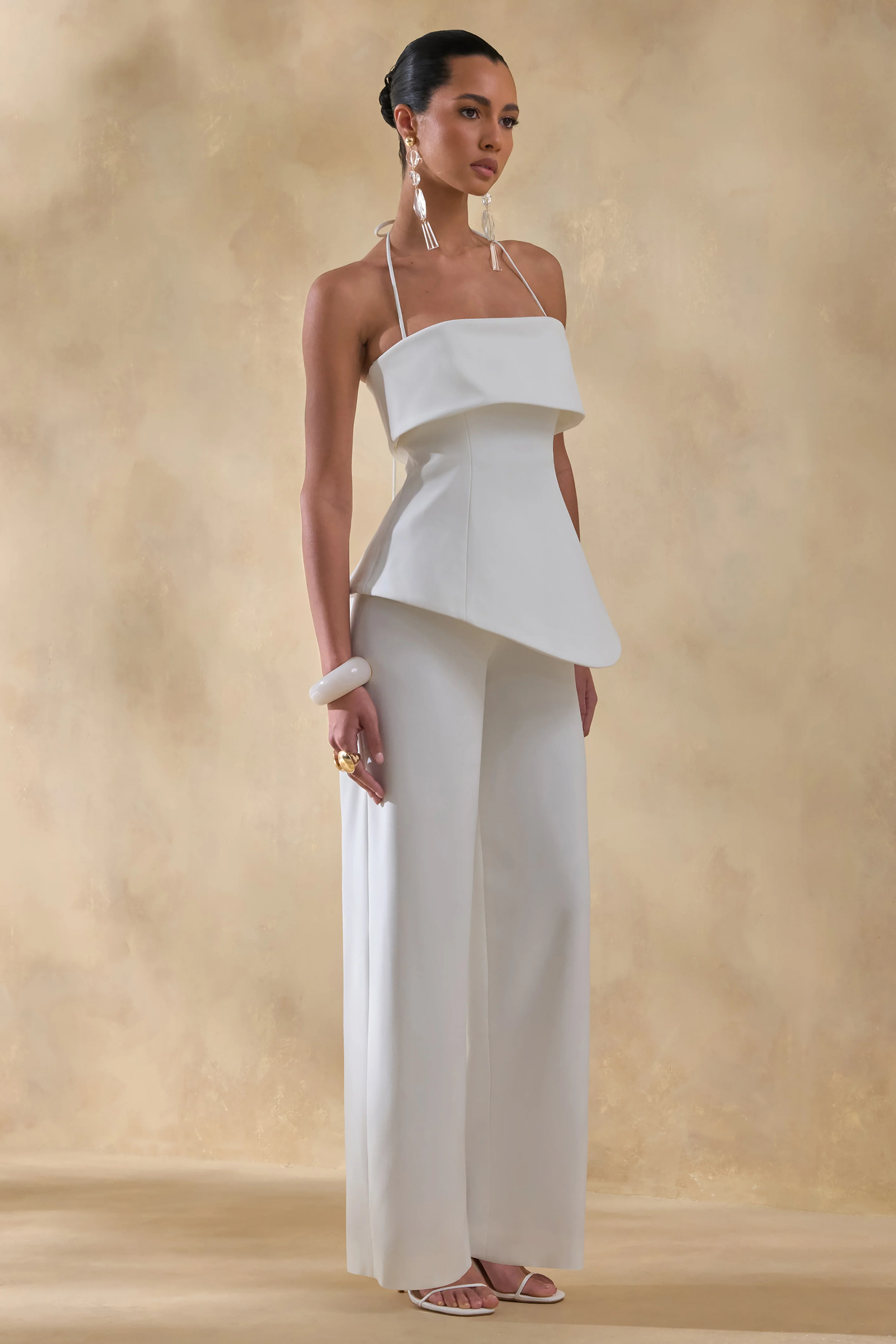 Zura | White Square-Neck Jumpsuit - Image 5